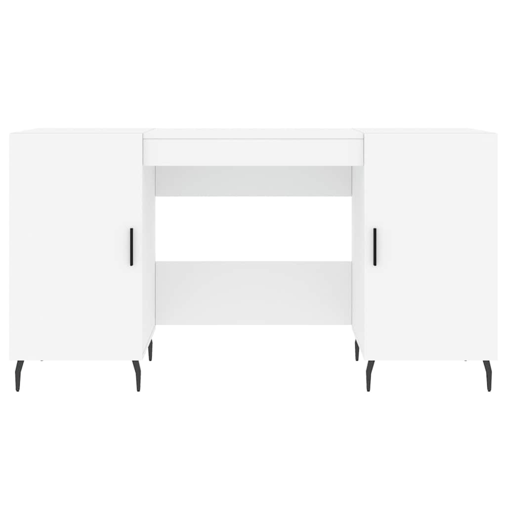 Scrivania Bianca 140x50x75 cm in Legno Multistrato