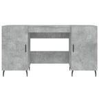 Scrivania Grigio Cemento 140x50x75 cm in Legno Multistrato