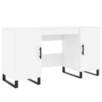Scrivania Bianca 140x50x75 cm in Legno Multistrato