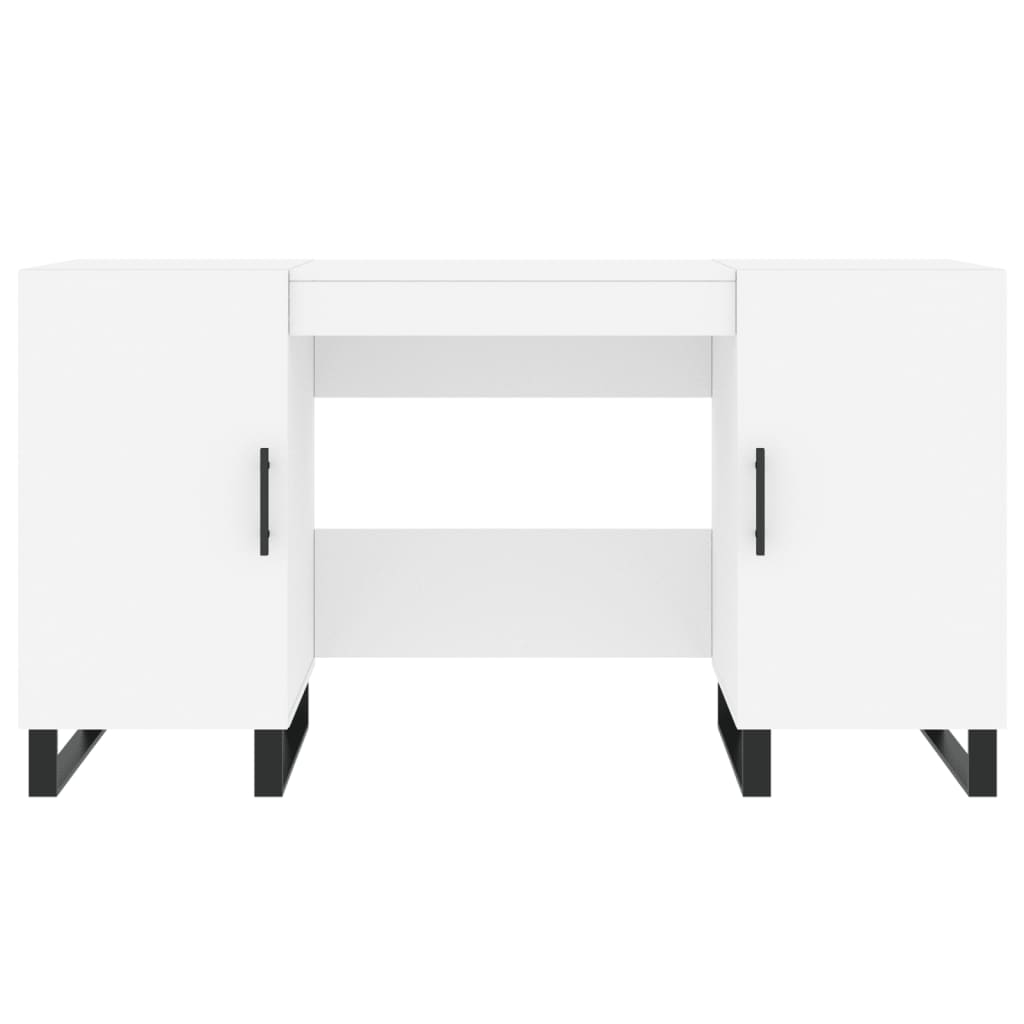 Scrivania Bianca 140x50x75 cm in Legno Multistrato