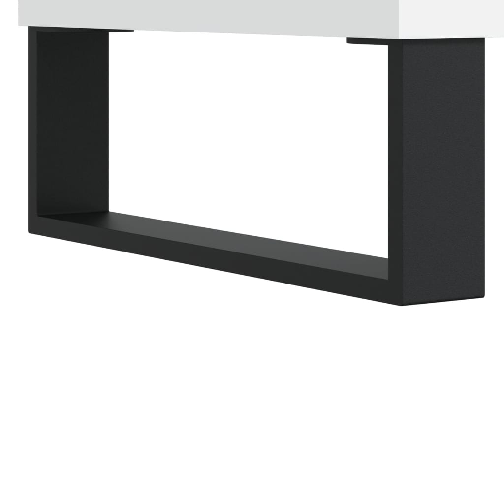 Scrivania Bianca 140x50x75 cm in Legno Multistrato
