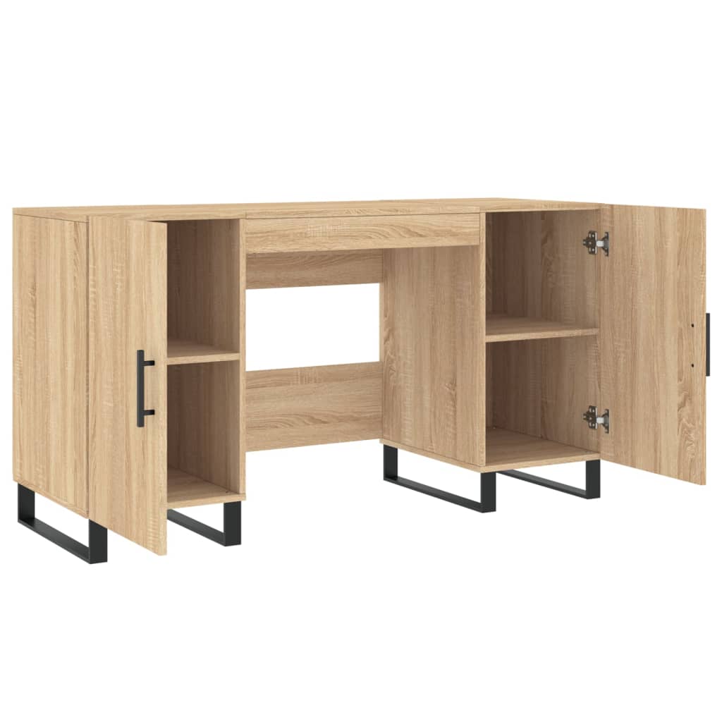 Scrivania Rovere Sonoma 140x50x75 cm in Legno Multistrato