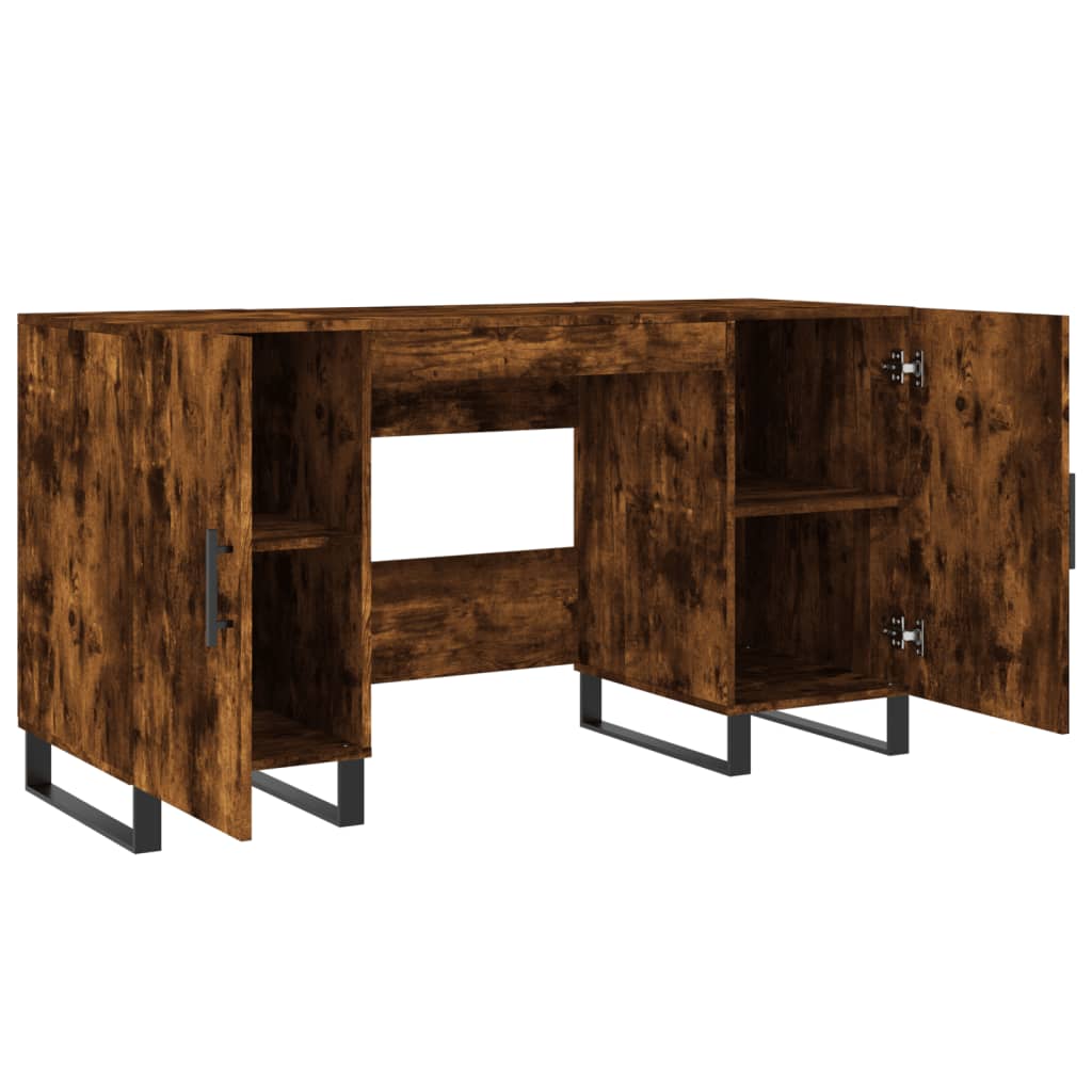 Scrivania Rovere Fumo 140x50x75 cm in Legno Multistrato