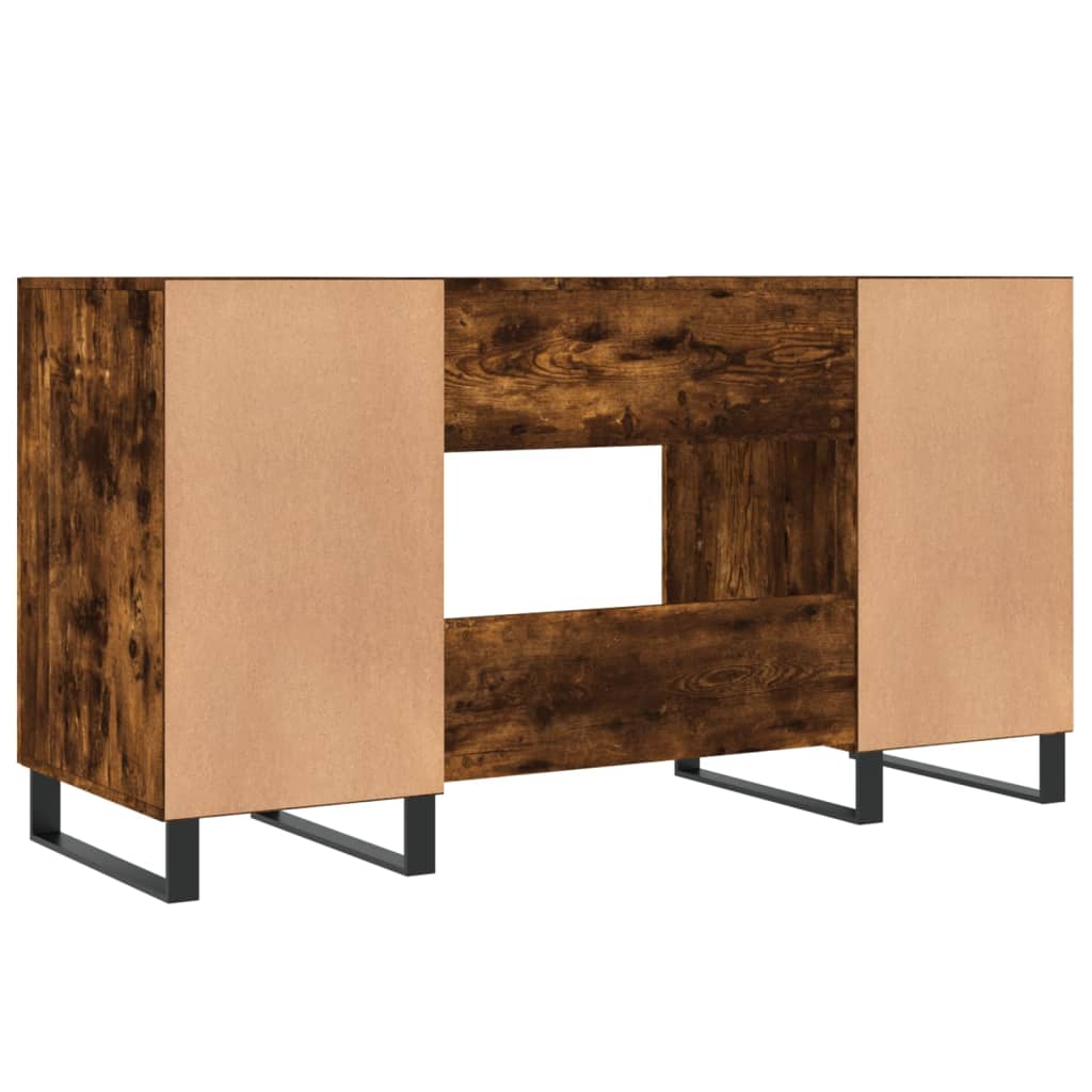 Scrivania Rovere Fumo 140x50x75 cm in Legno Multistrato