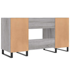 Scrivania Grigio Sonoma 140x50x75 cm in Legno Multistrato