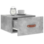 Comodino a Muro Grigio Cemento 35x35x20 cm