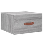 Comodino a Muro Grigio Sonoma 35x35x20 cm