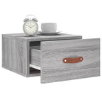 Comodino a Muro Grigio Sonoma 35x35x20 cm