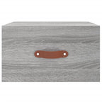 Comodino a Muro Grigio Sonoma 35x35x20 cm