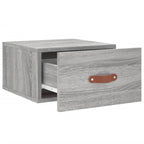 Comodino a Muro Grigio Sonoma 35x35x20 cm