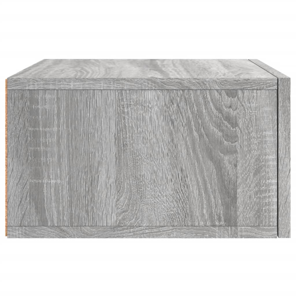 Comodino a Muro Grigio Sonoma 35x35x20 cm