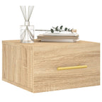 Comodini a Muro 2 pz Rovere Sonoma 35x35x20 cm