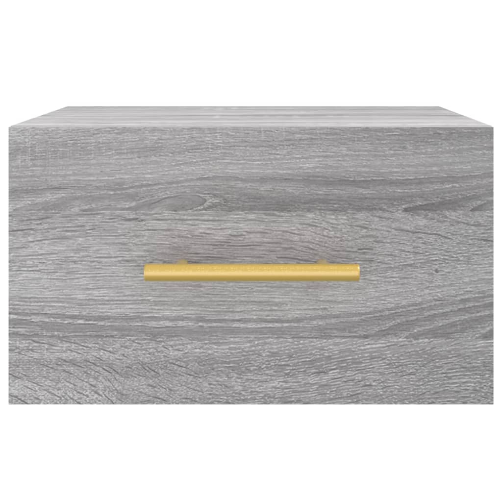Comodini a Muro 2 pz Grigio Sonoma 35x35x20 cm