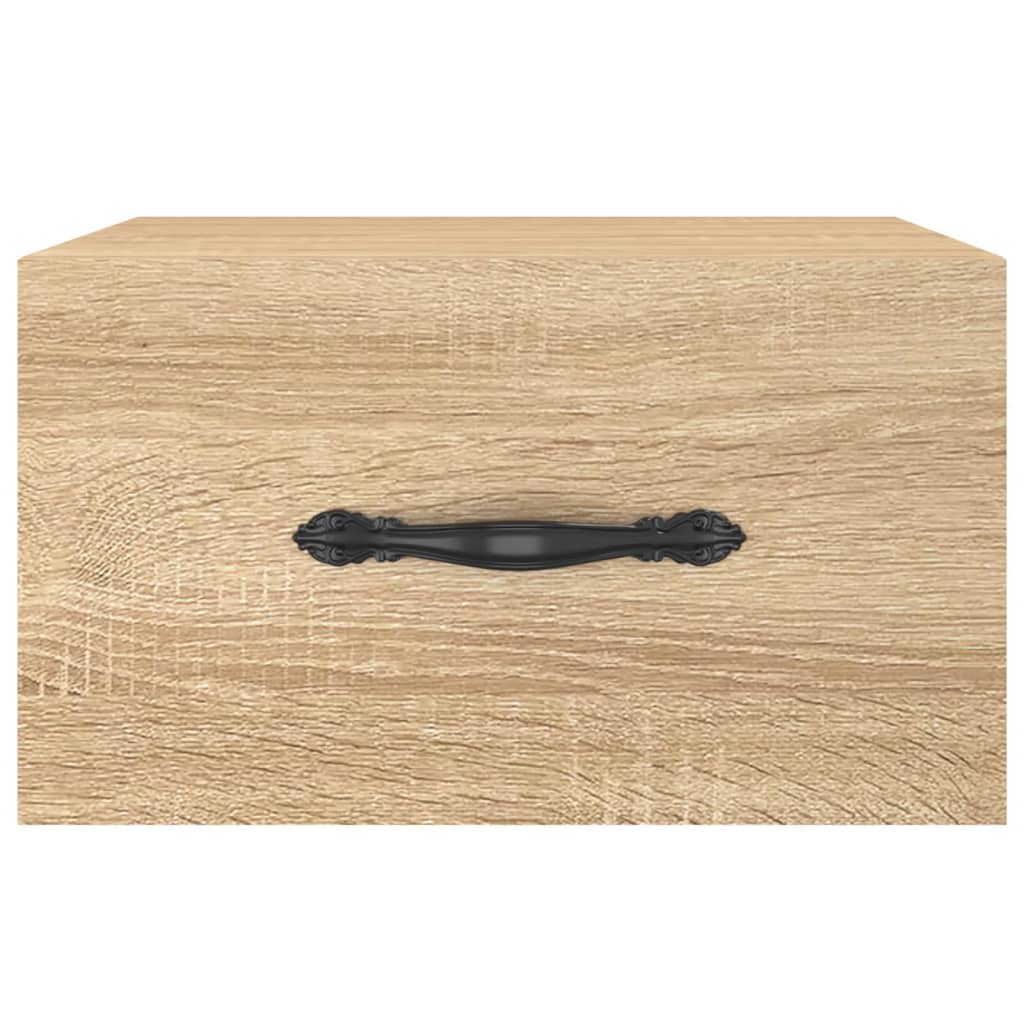 Comodino a Muro Rovere Sonoma 35x35x20 cm