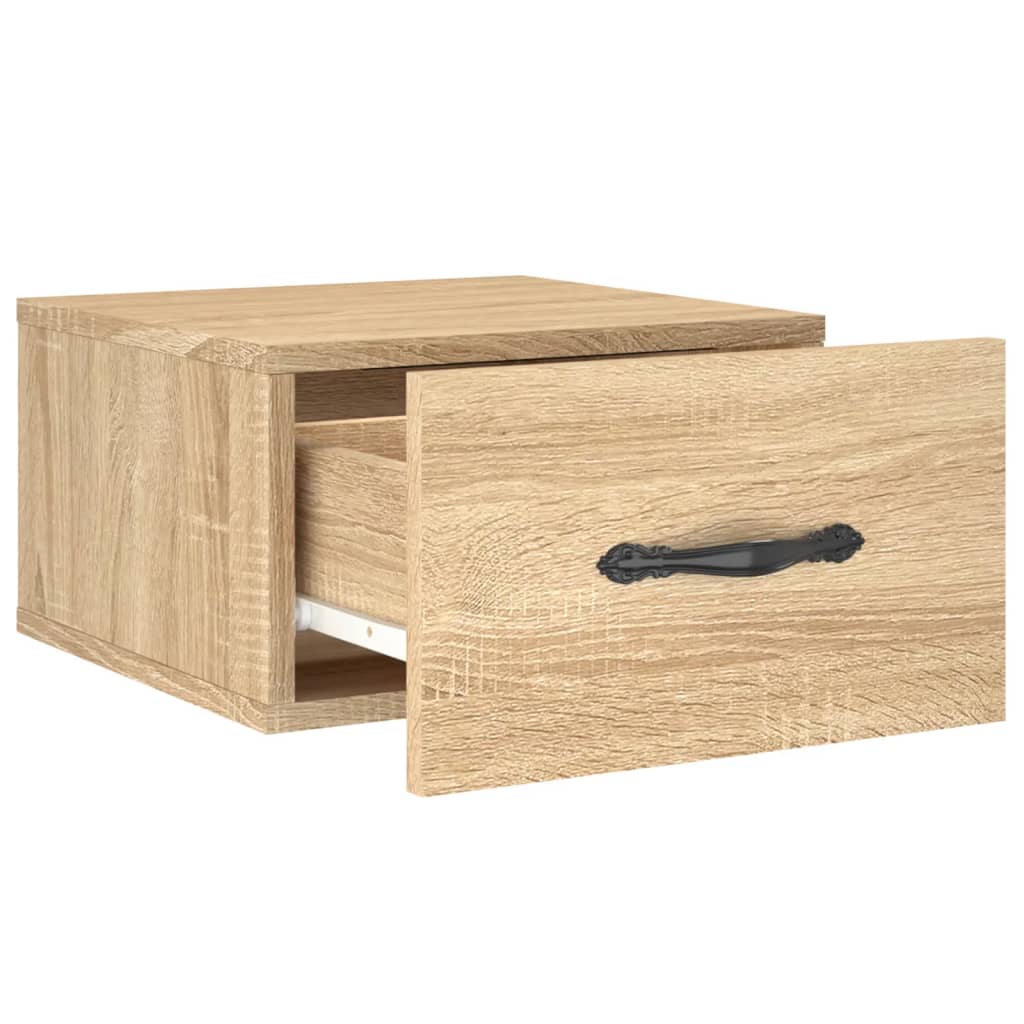 Comodini a Muro 2 pz Rovere Sonoma 35x35x20 cm