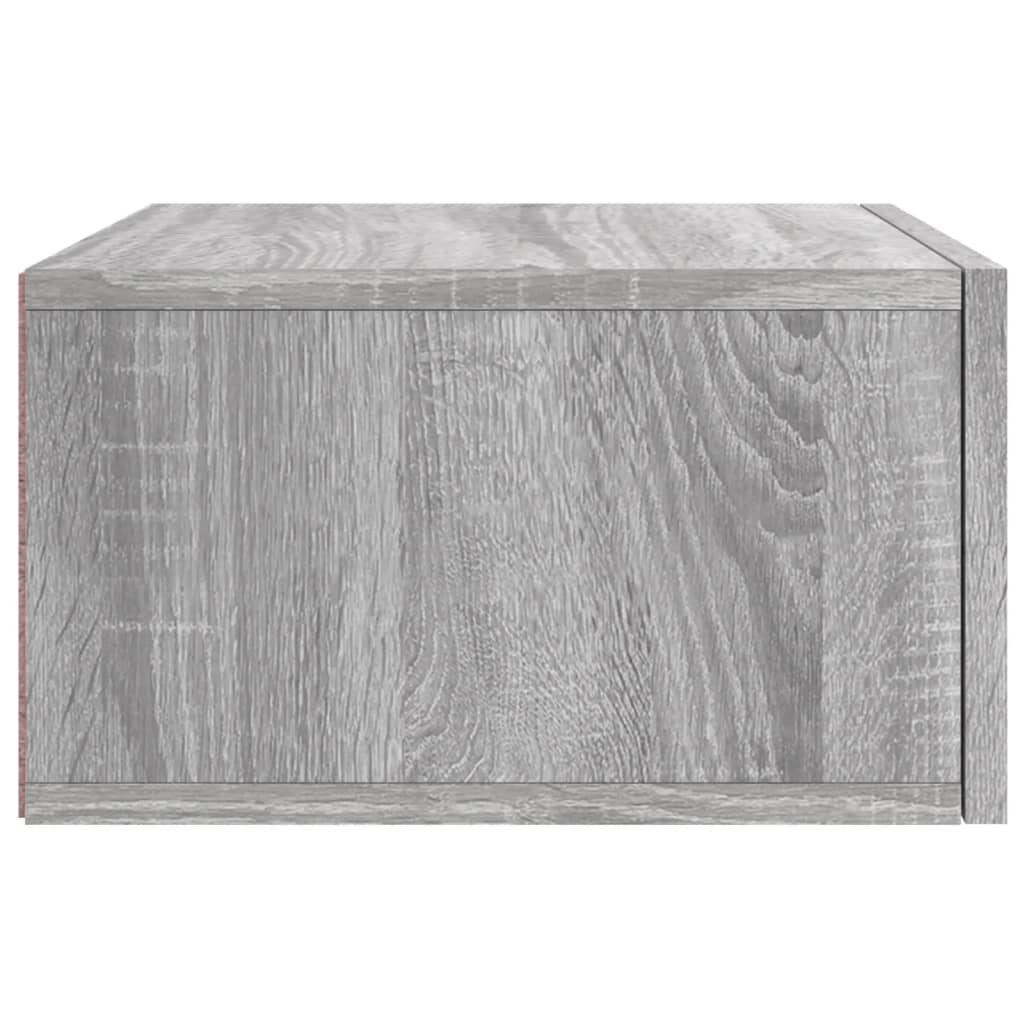 Comodini a Muro 2 pz Grigio Sonoma 35x35x20 cm