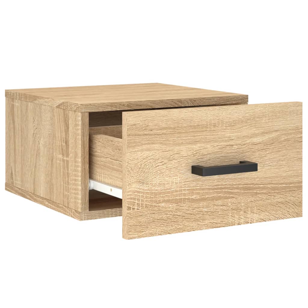 Comodino a Muro Rovere Sonoma 35x35x20 cm