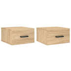 Comodini a Muro 2 pz Rovere Sonoma 35x35x20 cm