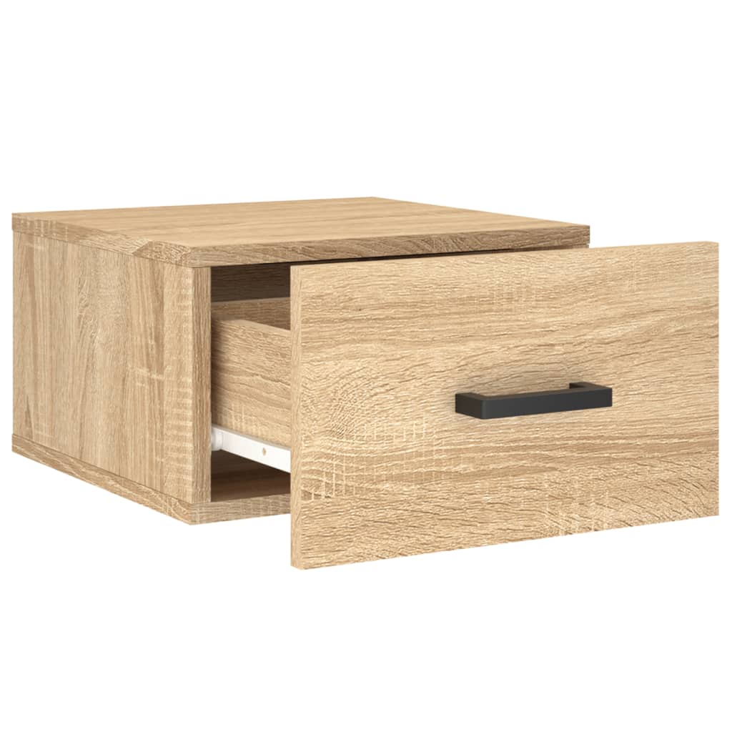 Comodini a Muro 2 pz Rovere Sonoma 35x35x20 cm