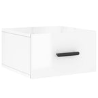 Comodini a Muro 2 pz Bianco Lucido 35x35x20 cm