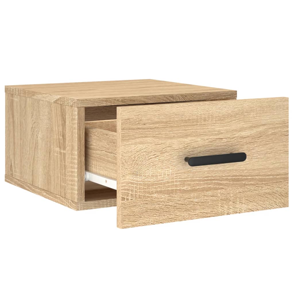 Comodino a Muro Rovere Sonoma 35x35x20 cm