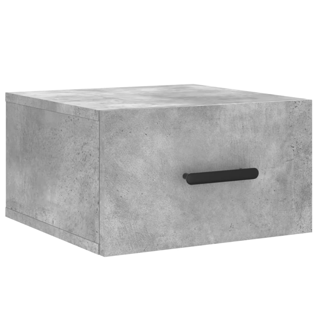 Comodino a Muro Grigio Cemento 35x35x20 cm