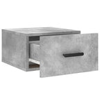 Comodino a Muro Grigio Cemento 35x35x20 cm