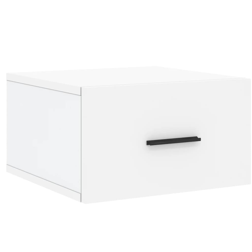 Comodini a Muro 2 pz Bianchi 35x35x20 cm