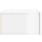 Comodini a Muro 2 pz Bianco Lucido 35x35x20 cm