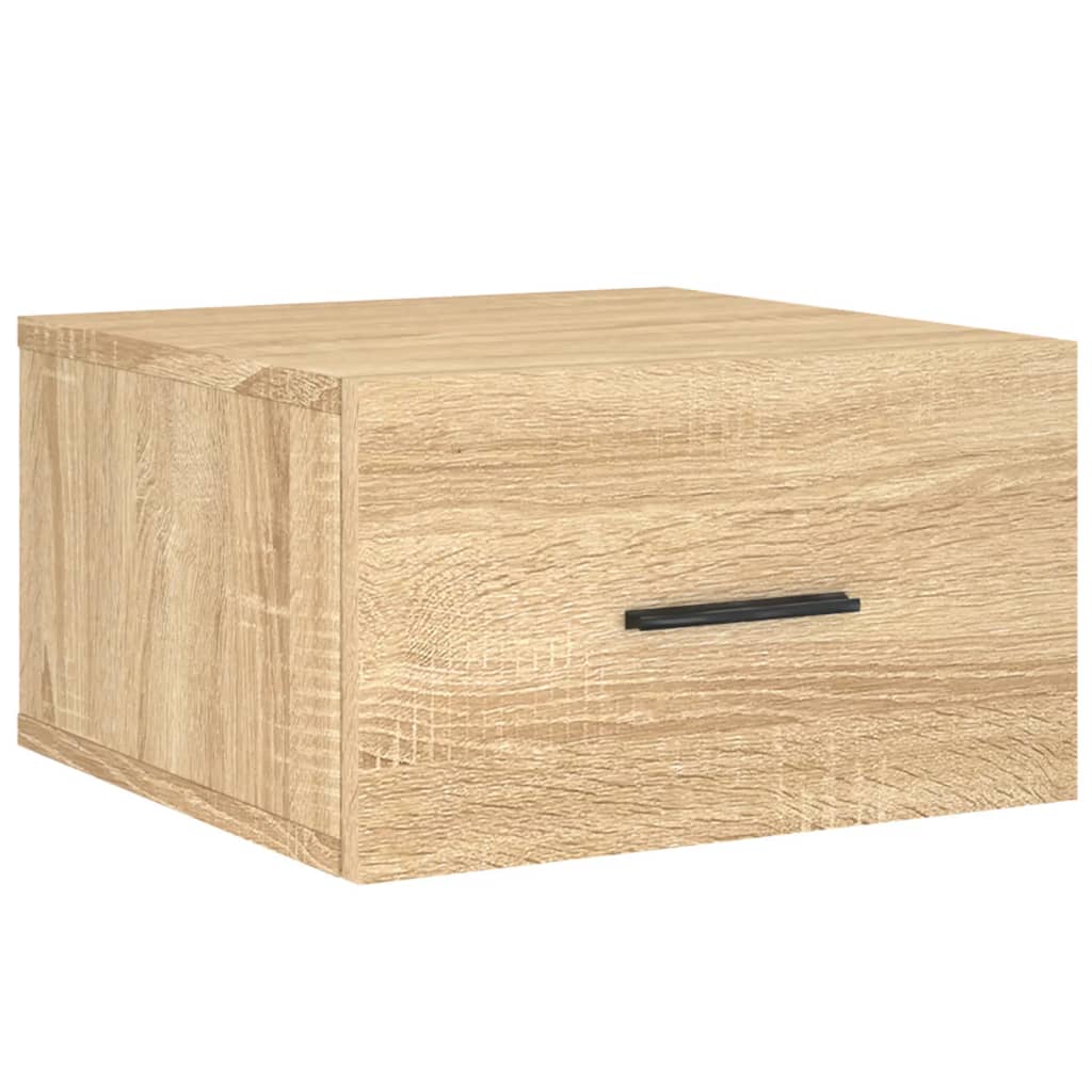 Comodino a Muro Rovere Sonoma 35x35x20 cm