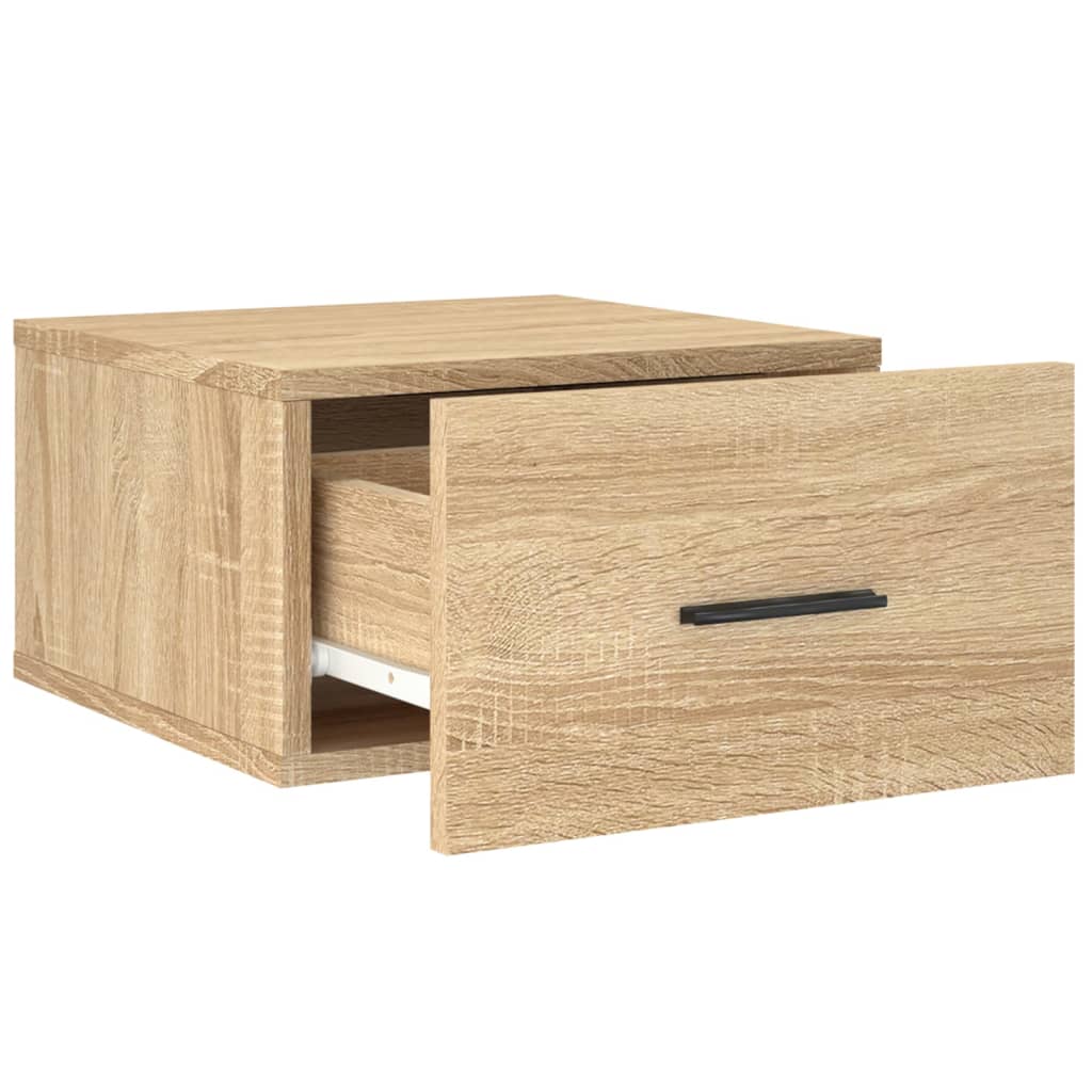 Comodino a Muro Rovere Sonoma 35x35x20 cm