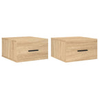 Comodini a Muro 2 pz Rovere Sonoma 35x35x20 cm
