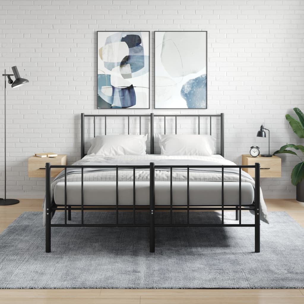 Comodini a Muro 2 pz Rovere Sonoma 35x35x20 cm