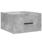 Comodino a Muro Grigio Cemento 35x35x20 cm