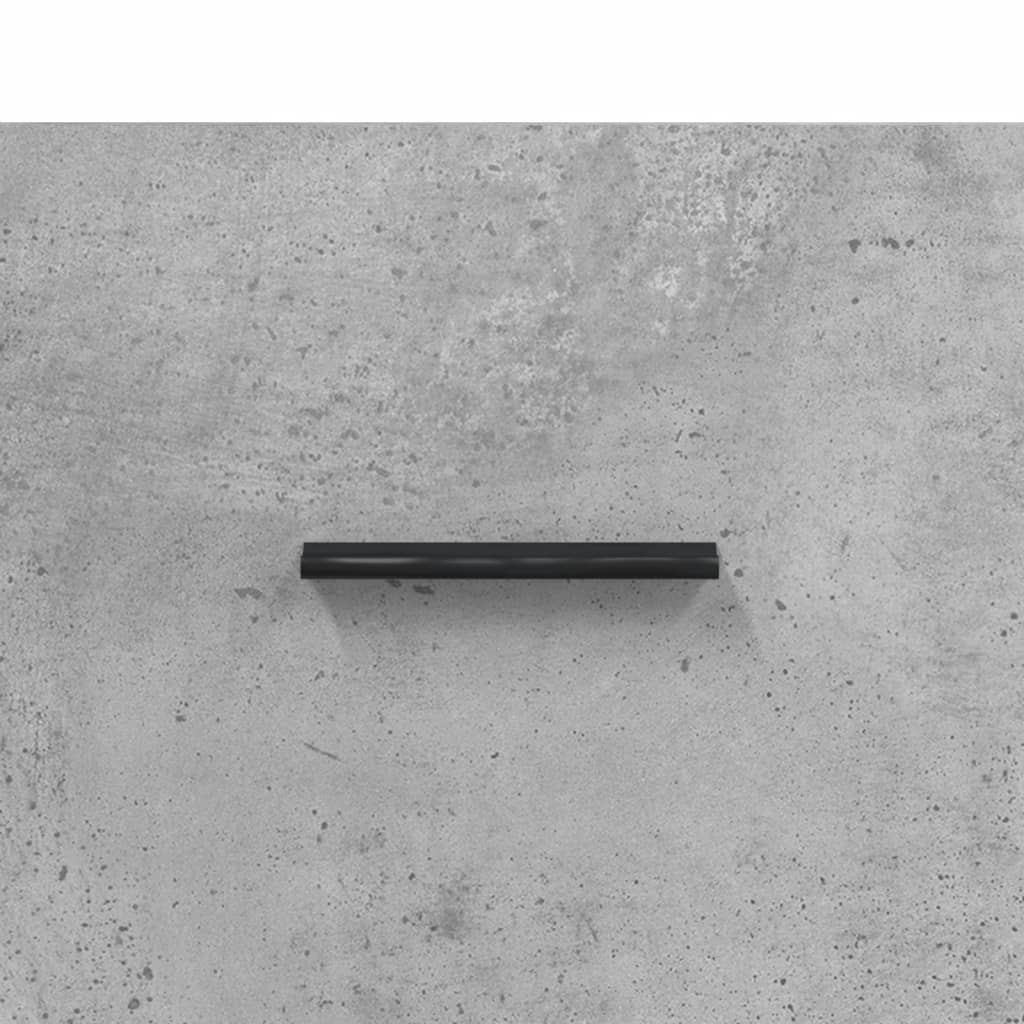 Comodino a Muro Grigio Cemento 35x35x20 cm