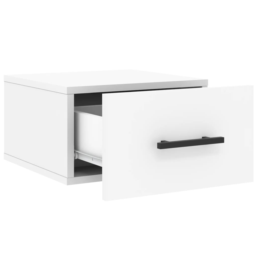 Comodino a Muro Bianco 35x35x20 cm