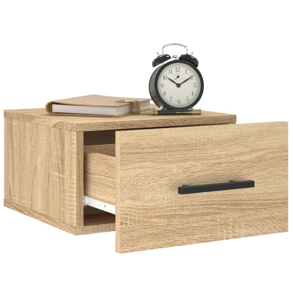 Comodino a Muro Rovere Sonoma 35x35x20 cm
