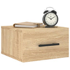 Comodini a Muro 2 pz Rovere Sonoma 35x35x20 cm