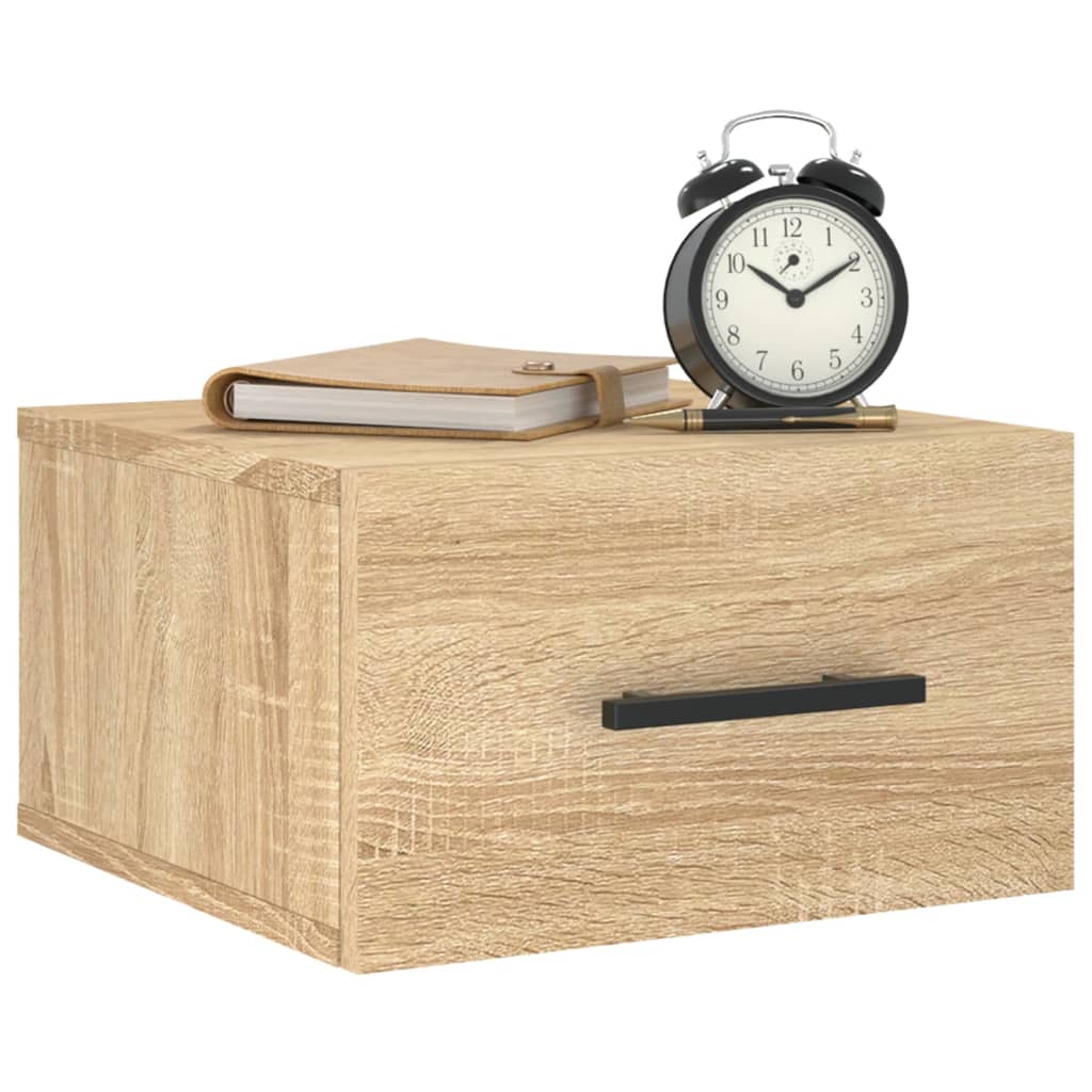 Comodini a Muro 2 pz Rovere Sonoma 35x35x20 cm