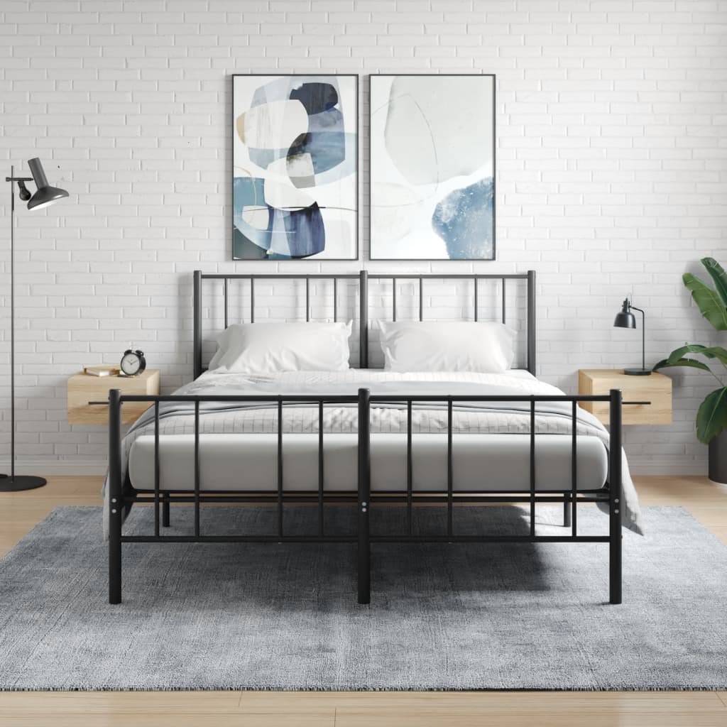 Comodini a Muro 2 pz Rovere Sonoma 35x35x20 cm