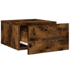 Comodino a Muro Rovere Fumo 35x35x20 cm