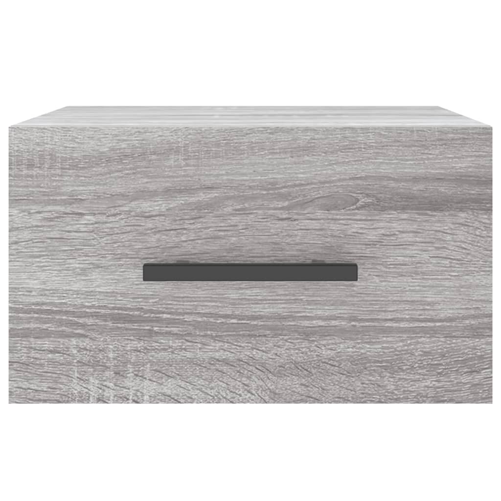 Comodino a Muro Grigio Sonoma 35x35x20 cm