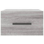 Comodino a Muro Grigio Sonoma 35x35x20 cm