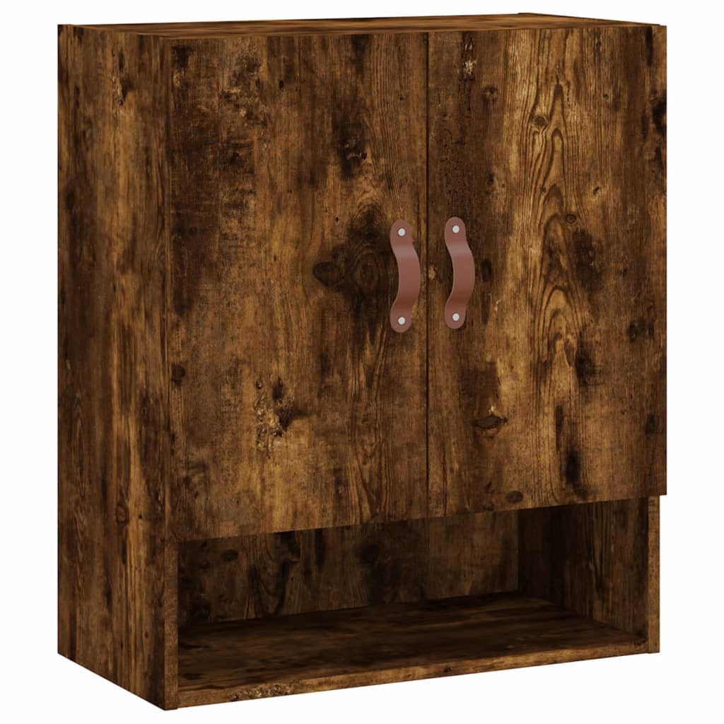 Armadietto a Muro Rovere Fumo 60x31x70 cm in Legno Multistrato