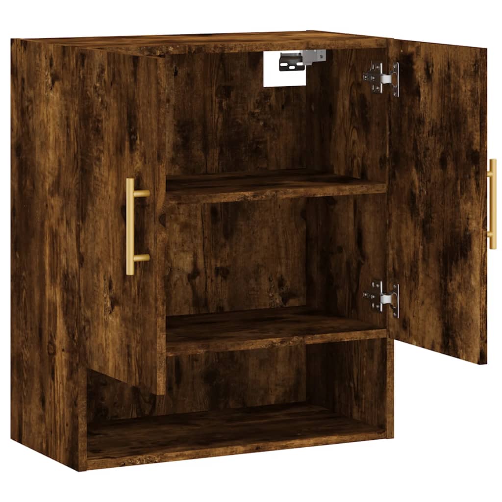 Armadietto a Muro Rovere Fumo 60x31x70 cm in Legno Multistrato