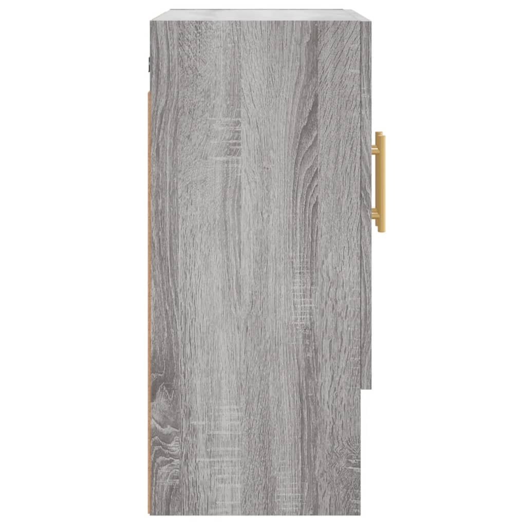 Armadietto a Muro Grigio Sonoma 60x31x70cm in Legno Multistrato