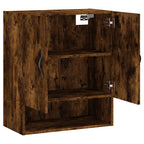 Armadietto a Muro Rovere Fumo 60x31x70 cm in Legno Multistrato