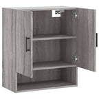 Armadietto a Muro Grigio Sonoma 60x31x70cm in Legno Multistrato
