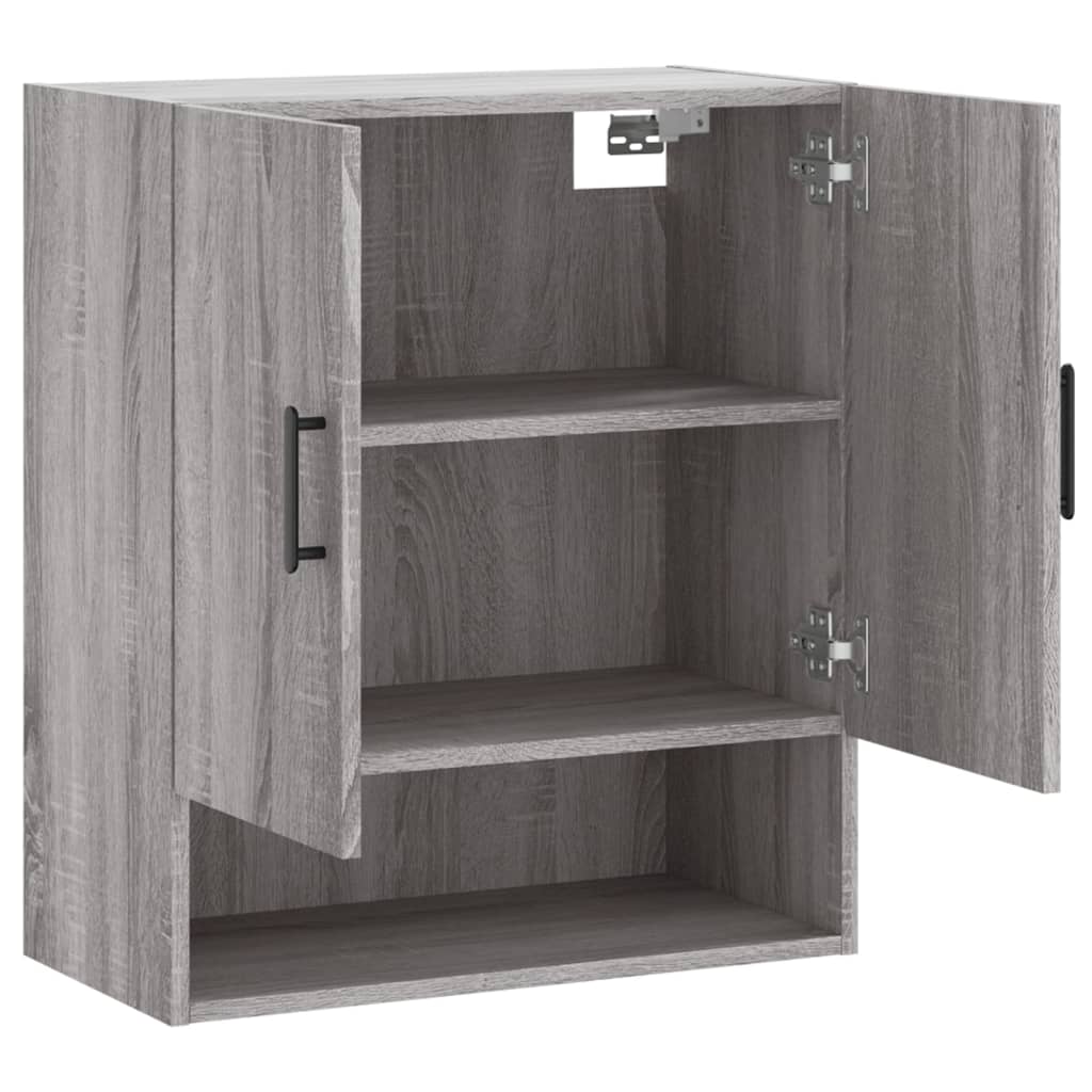 Armadietto a Muro Grigio Sonoma 60x31x70cm in Legno Multistrato