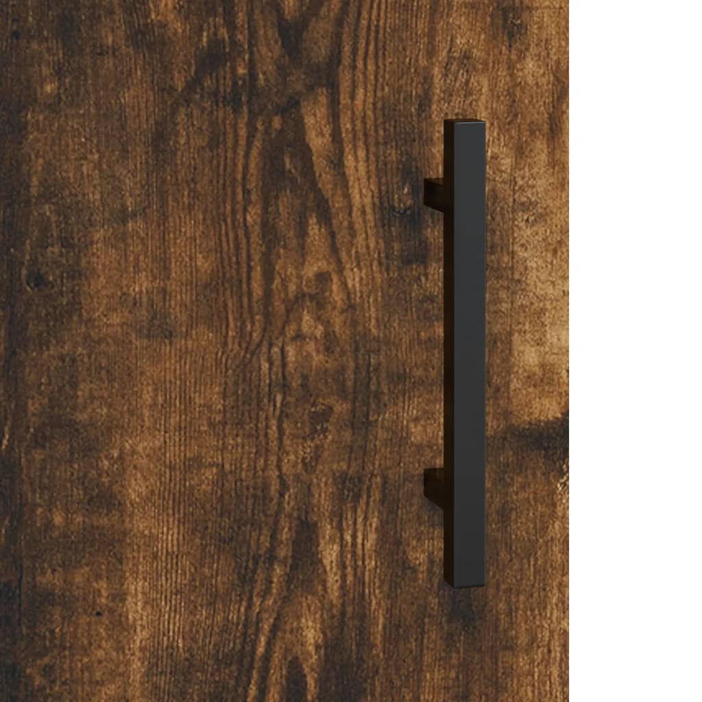 Armadietto a Muro Rovere Fumo 60x31x70 cm in Legno Multistrato